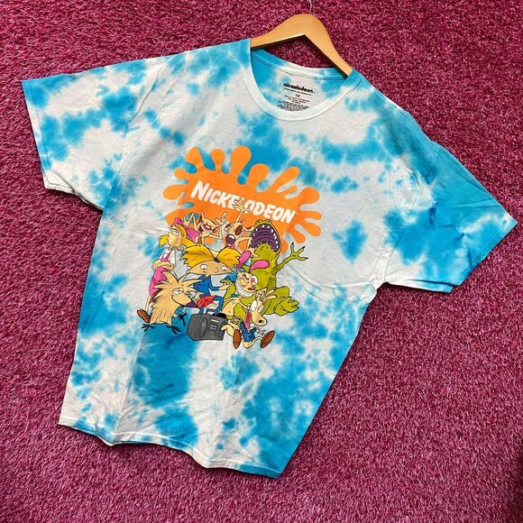 Nickelodeon Best Of Blue/white tie dye Tshirt size 1X - Picture 3 of 4